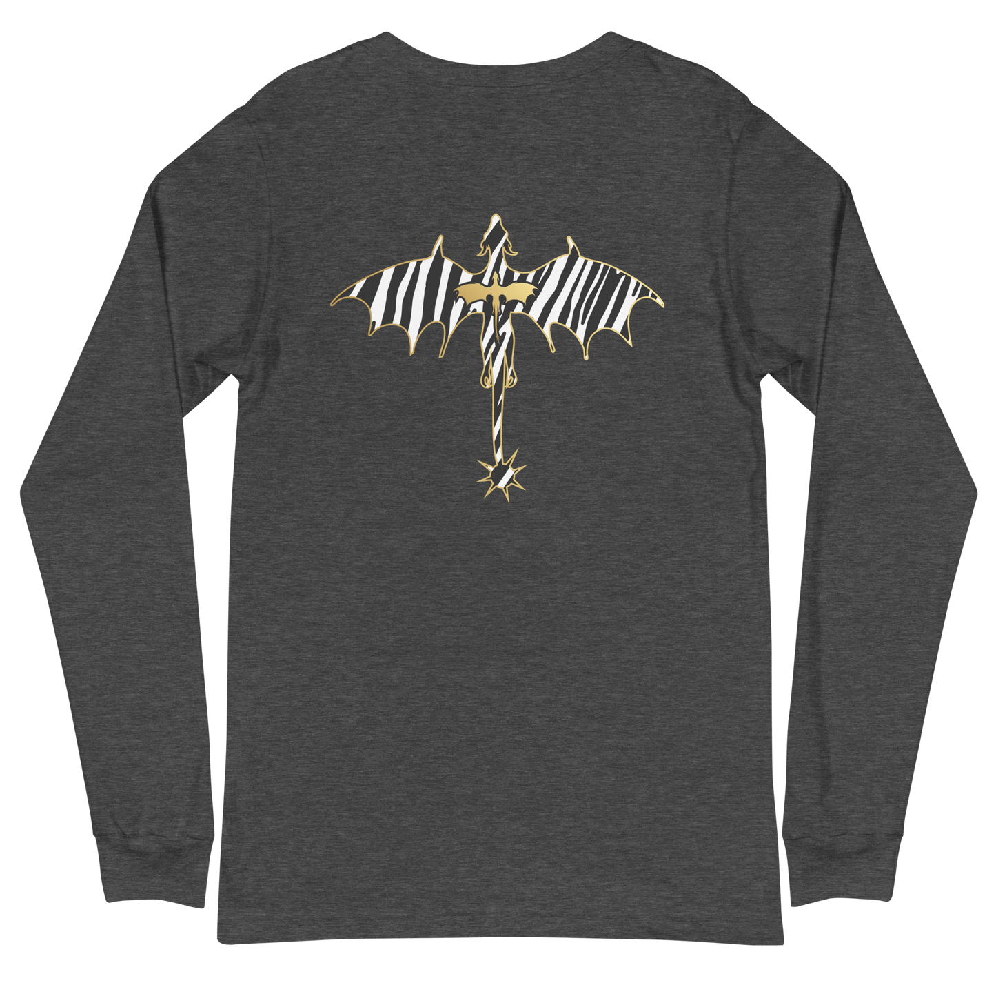Zebra Relic Unisex Long Sleeve Tee with Back Detail
