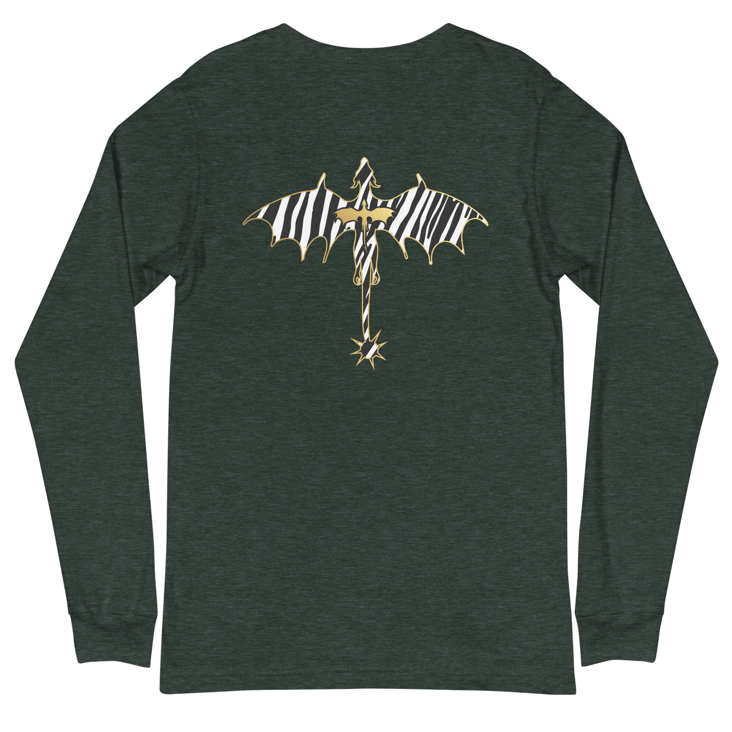 Zebra Relic Unisex Long Sleeve Tee with Back Detail