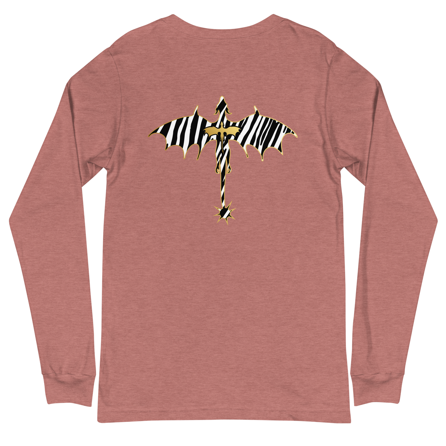 Zebra Relic Unisex Long Sleeve Tee with Back Detail