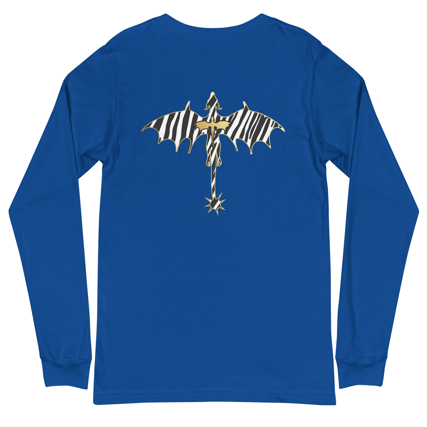 Zebra Relic Unisex Long Sleeve Tee with Back Detail
