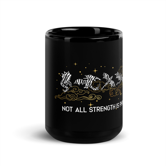 Starry Zebra Riot Glossy Black 15 oz Mug