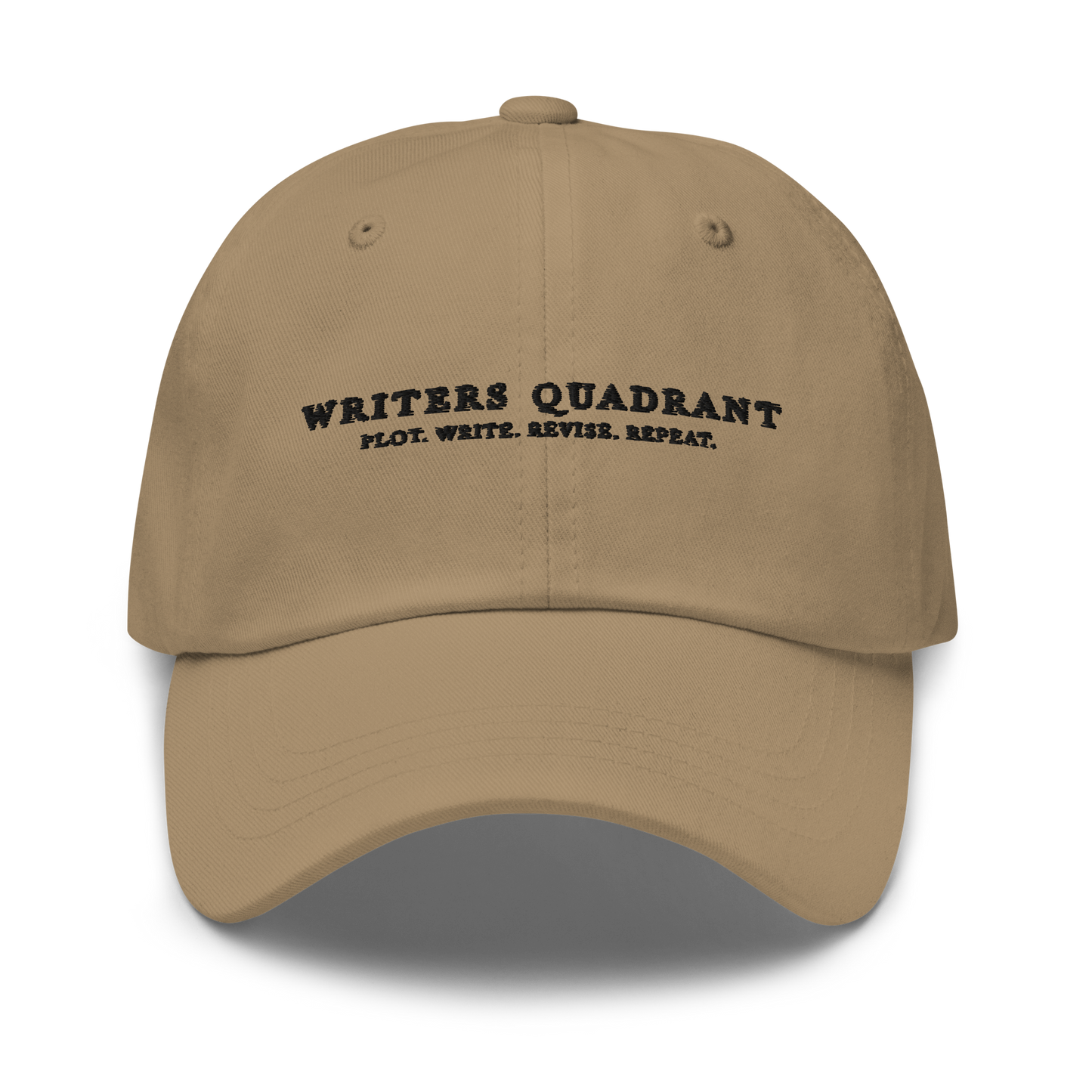 Writers Quadrant Embroidered Dad Hat (Black Text)