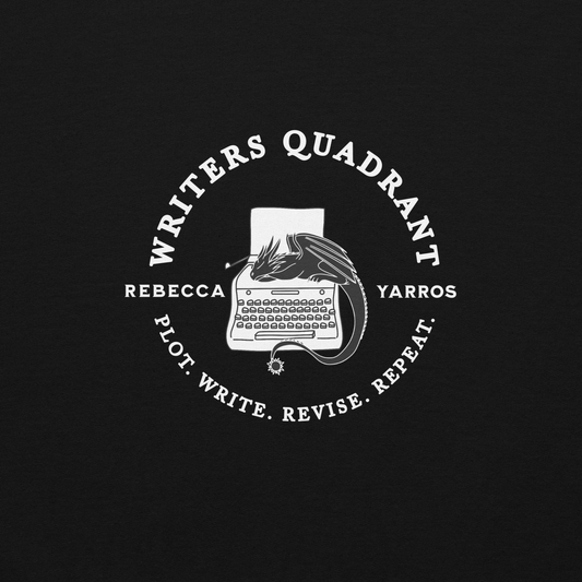 Writers Quadrant Curved Unisex Crewneck Sweatshirt (White Text)