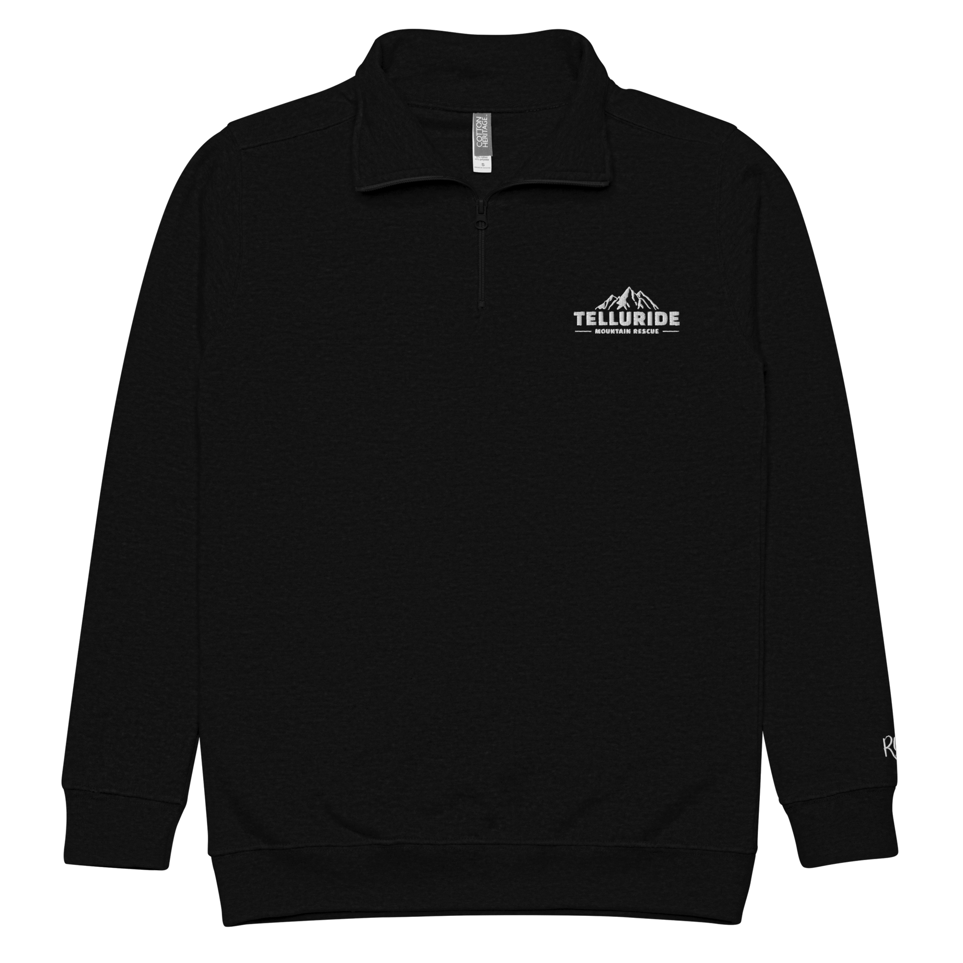unisex-fleece-pullover-black-