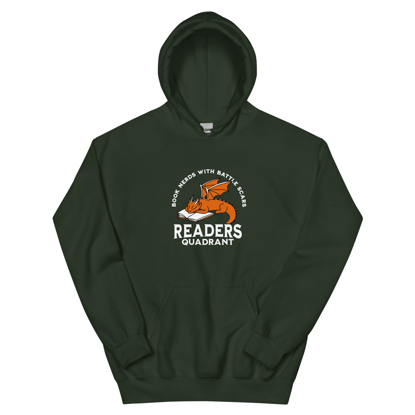 Readers Quadrant Battle Scars Unisex Heavy Blend Hoodie (Orange Dragon)