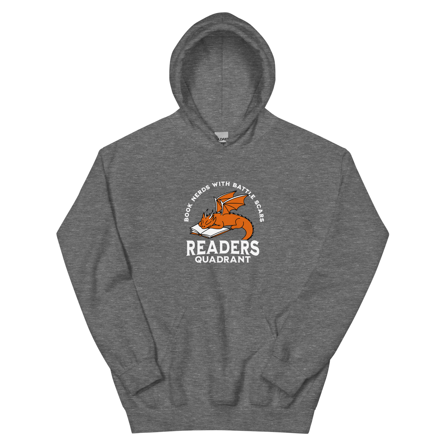 Readers Quadrant Battle Scars Unisex Heavy Blend Hoodie (Orange Dragon)