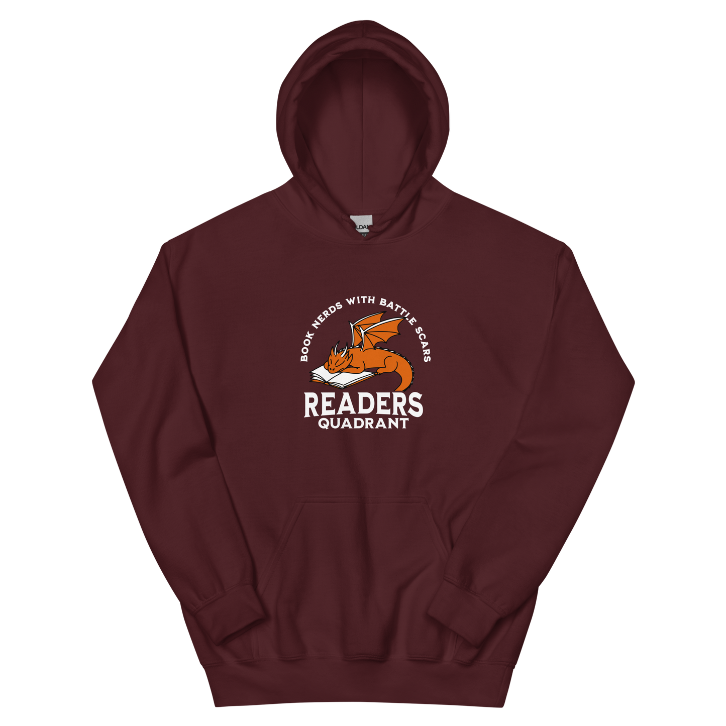 Readers Quadrant Battle Scars Unisex Heavy Blend Hoodie (Orange Dragon)