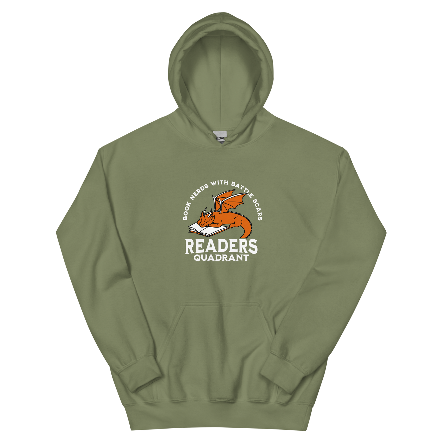 Readers Quadrant Battle Scars Unisex Heavy Blend Hoodie (Orange Dragon)