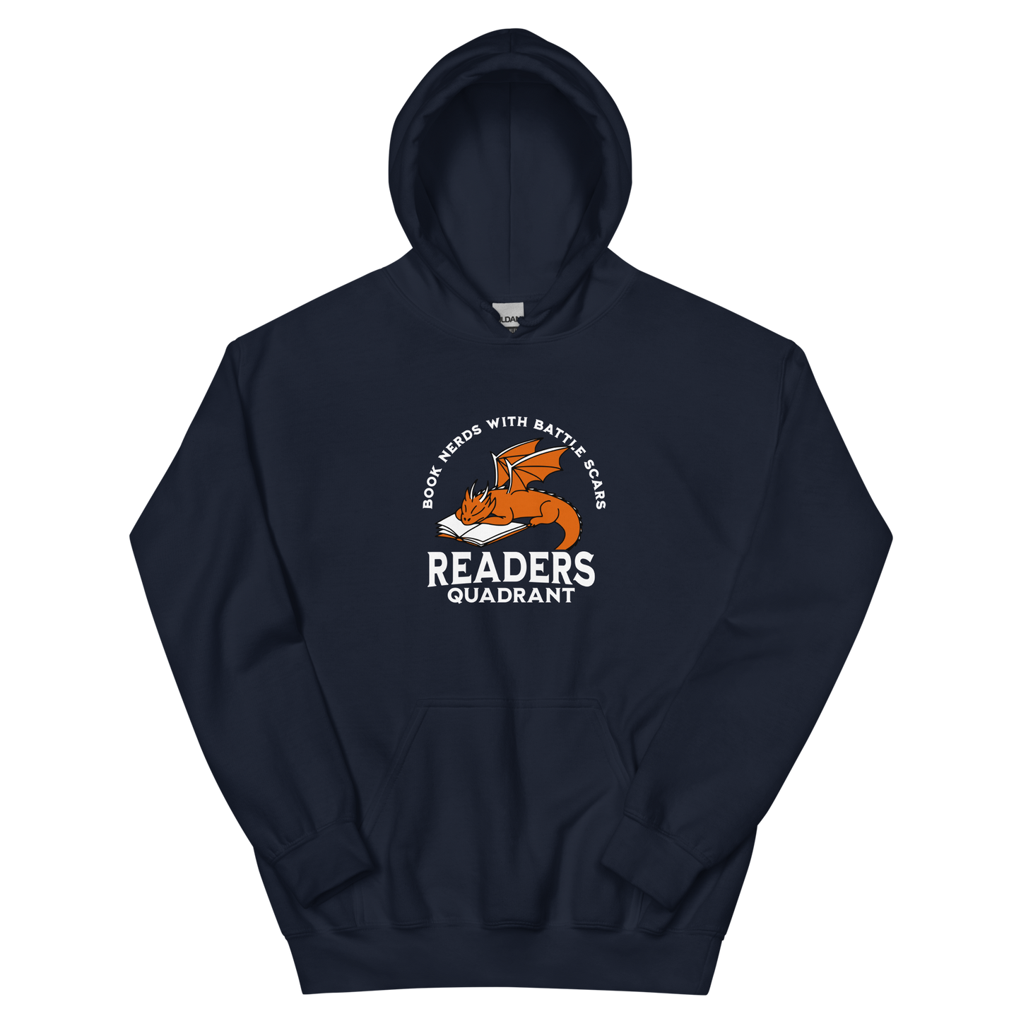 Readers Quadrant Battle Scars Unisex Heavy Blend Hoodie (Orange Dragon)
