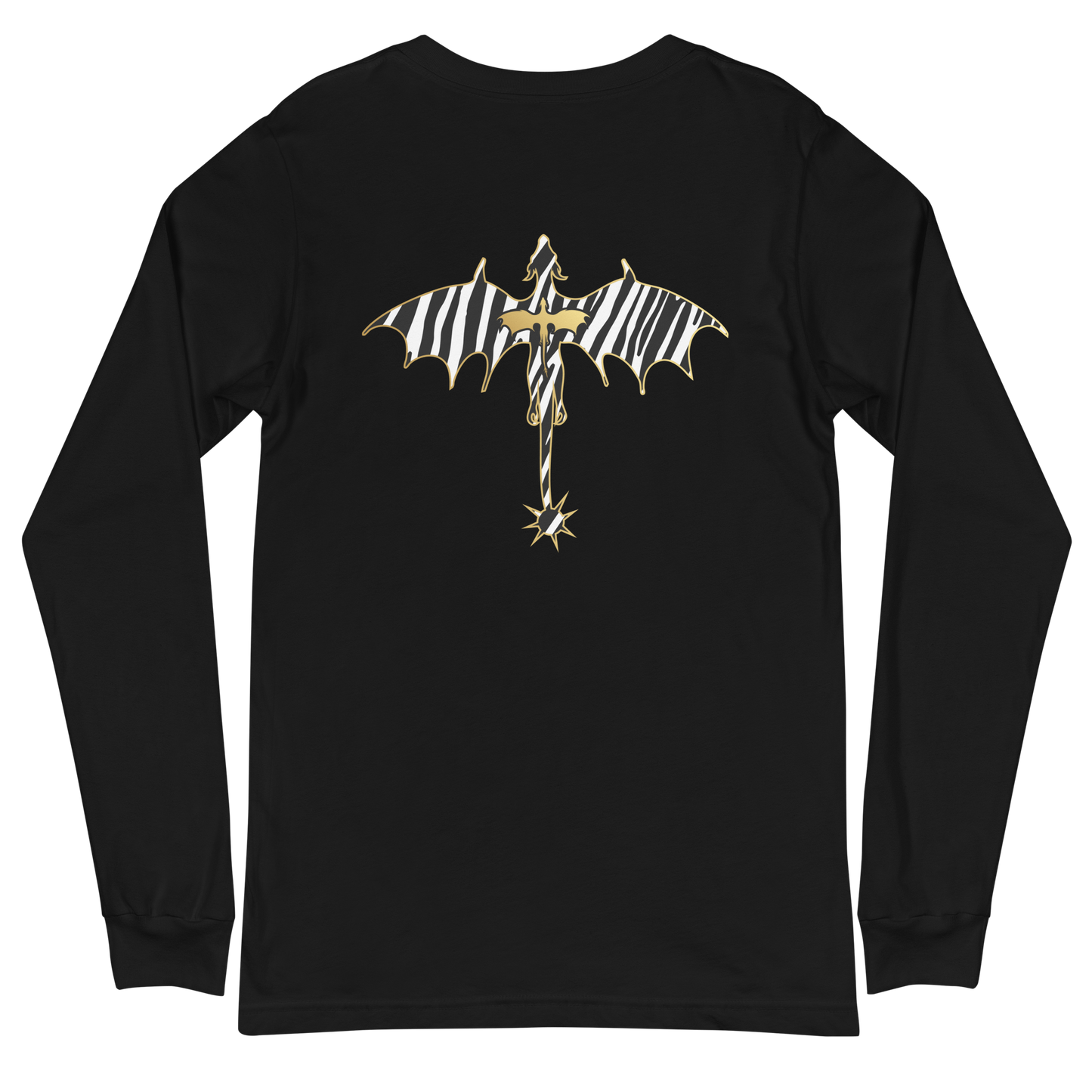 Zebra Relic Unisex Long Sleeve Tee with Back Detail