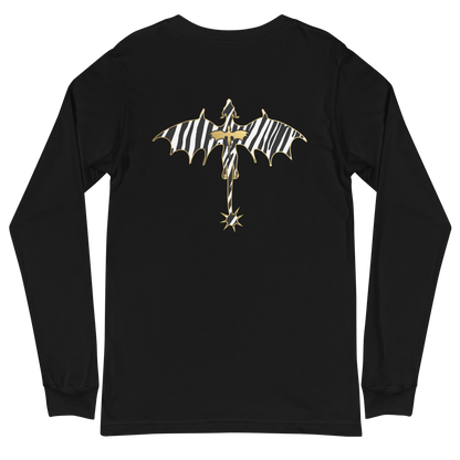Zebra Relic Unisex Long Sleeve Tee with Back Detail