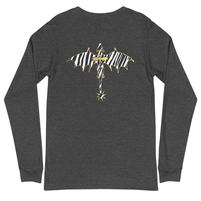 Zebra Relic Unisex Long Sleeve Tee with Back Detail