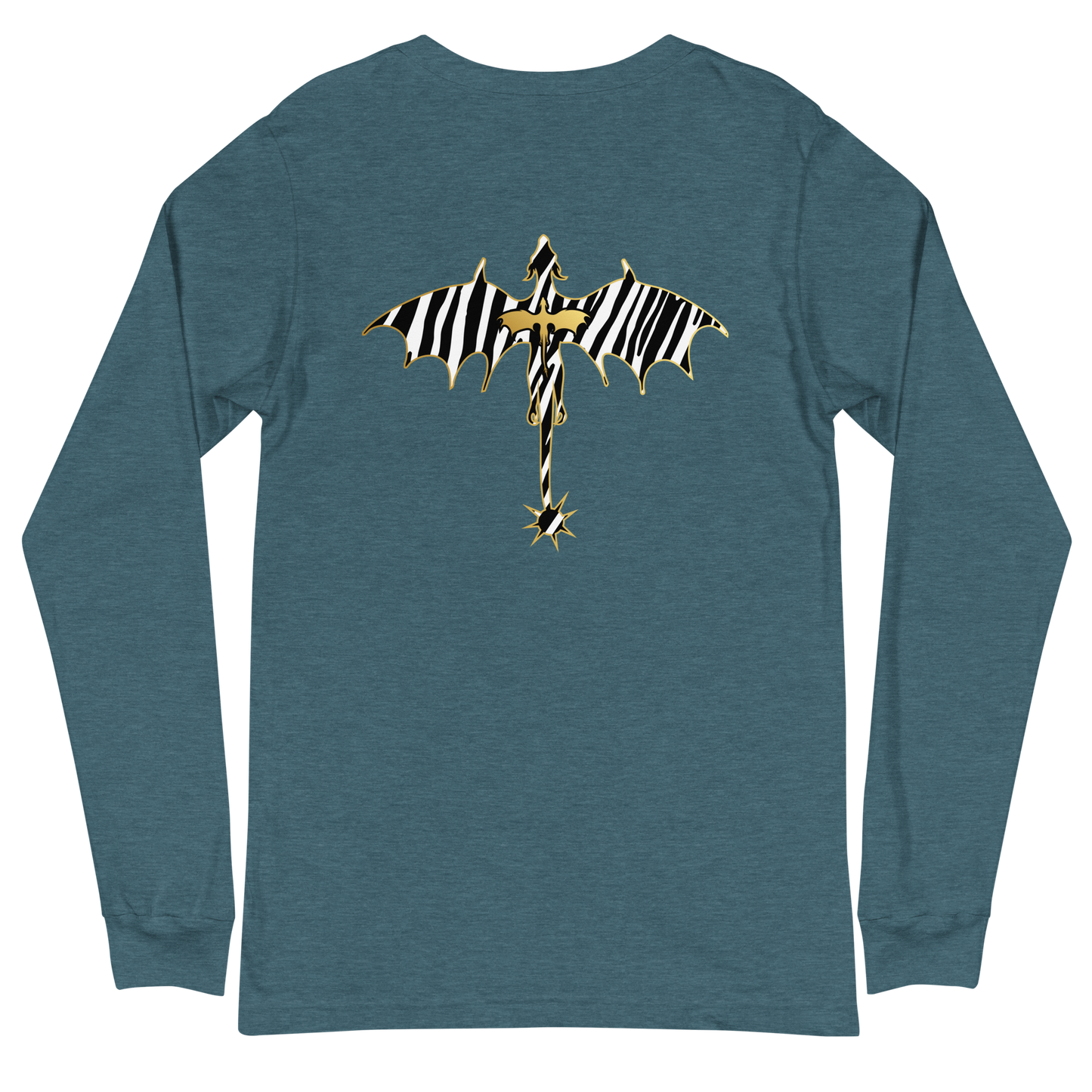 Zebra Relic Unisex Long Sleeve Tee with Back Detail