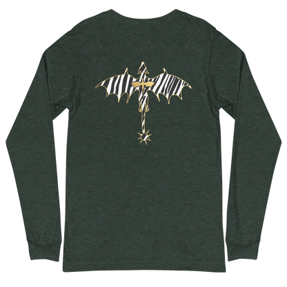 Zebra Relic Unisex Long Sleeve Tee with Back Detail