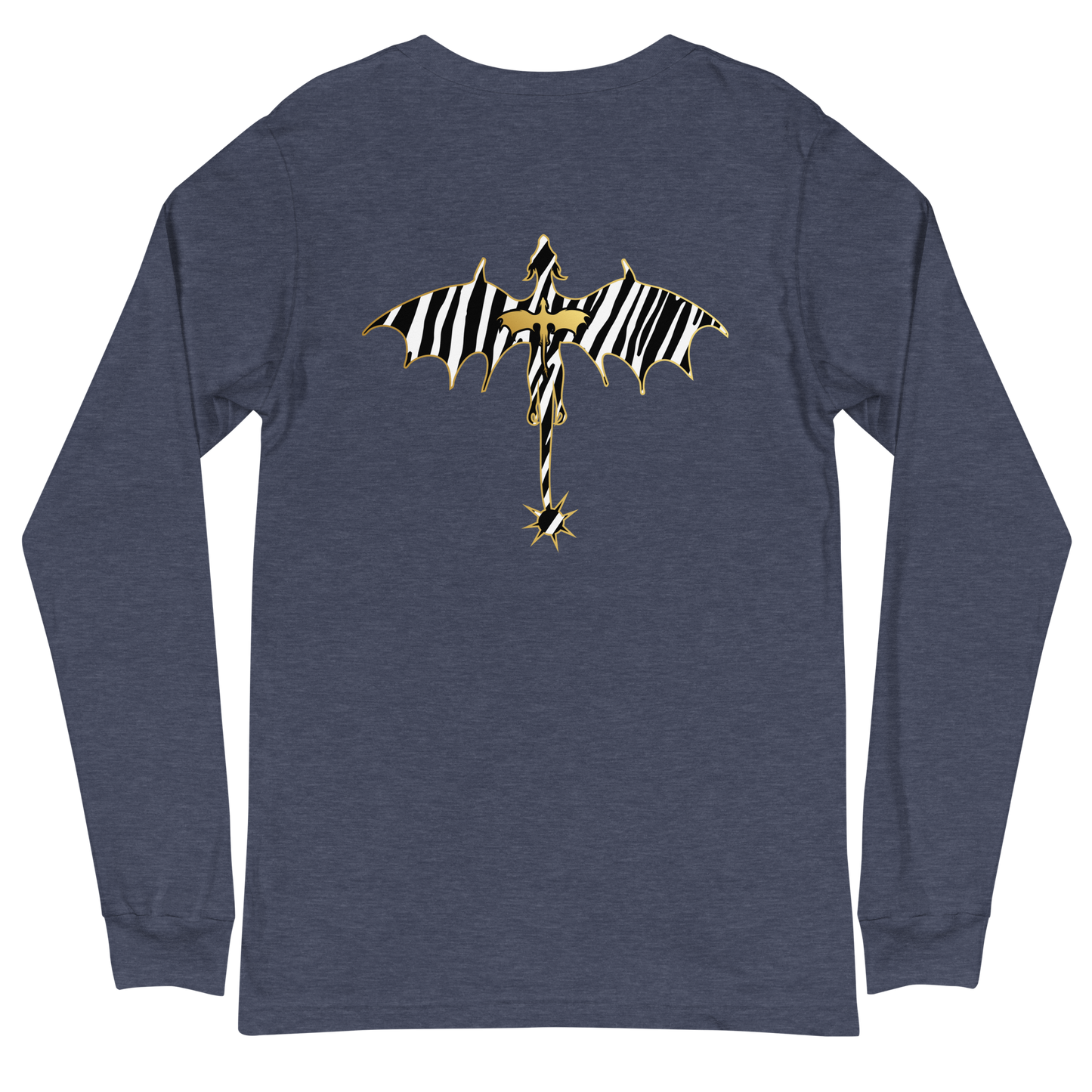 Zebra Relic Unisex Long Sleeve Tee with Back Detail