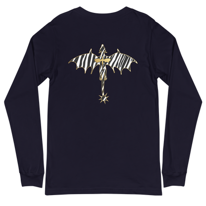 Zebra Relic Unisex Long Sleeve Tee with Back Detail