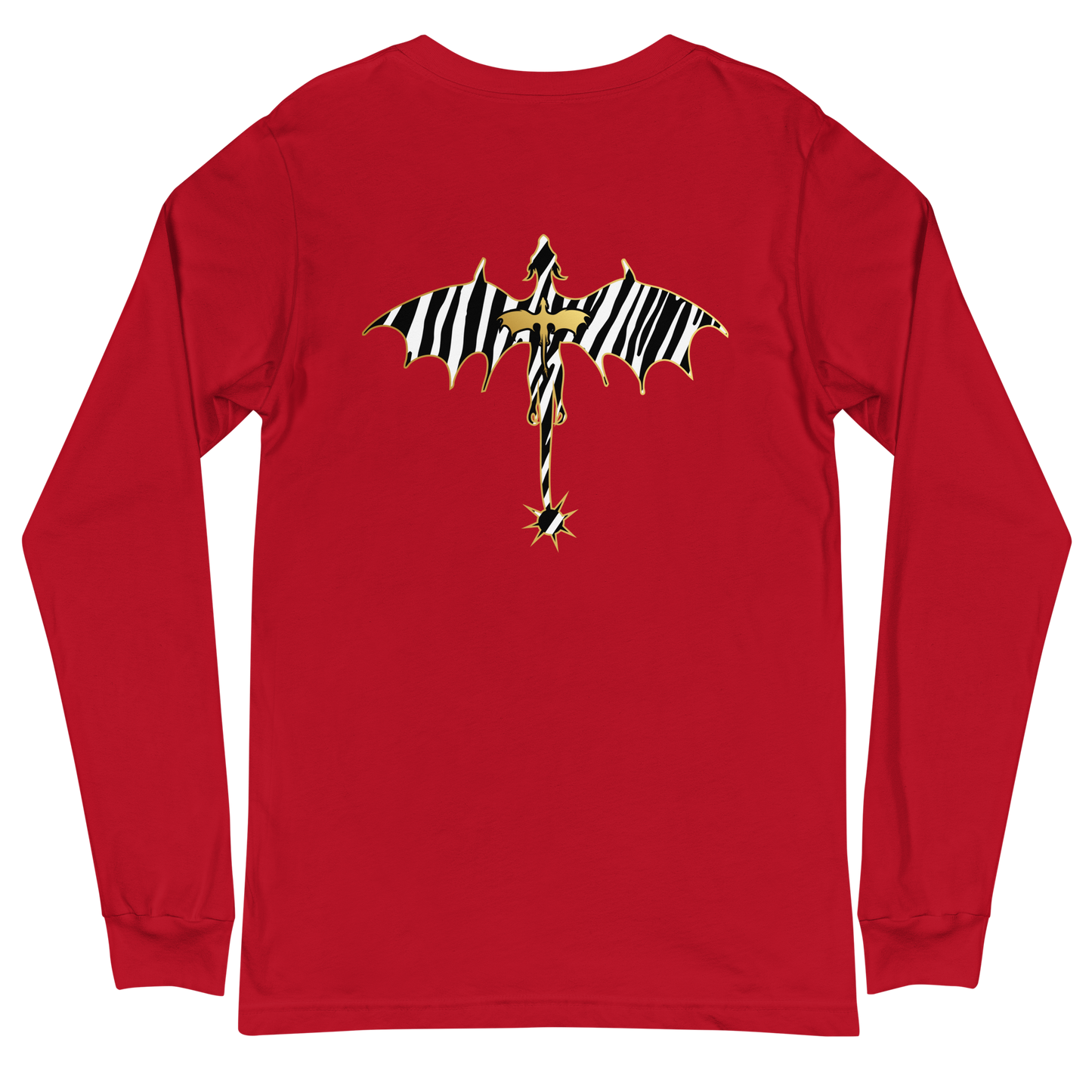 Zebra Relic Unisex Long Sleeve Tee with Back Detail