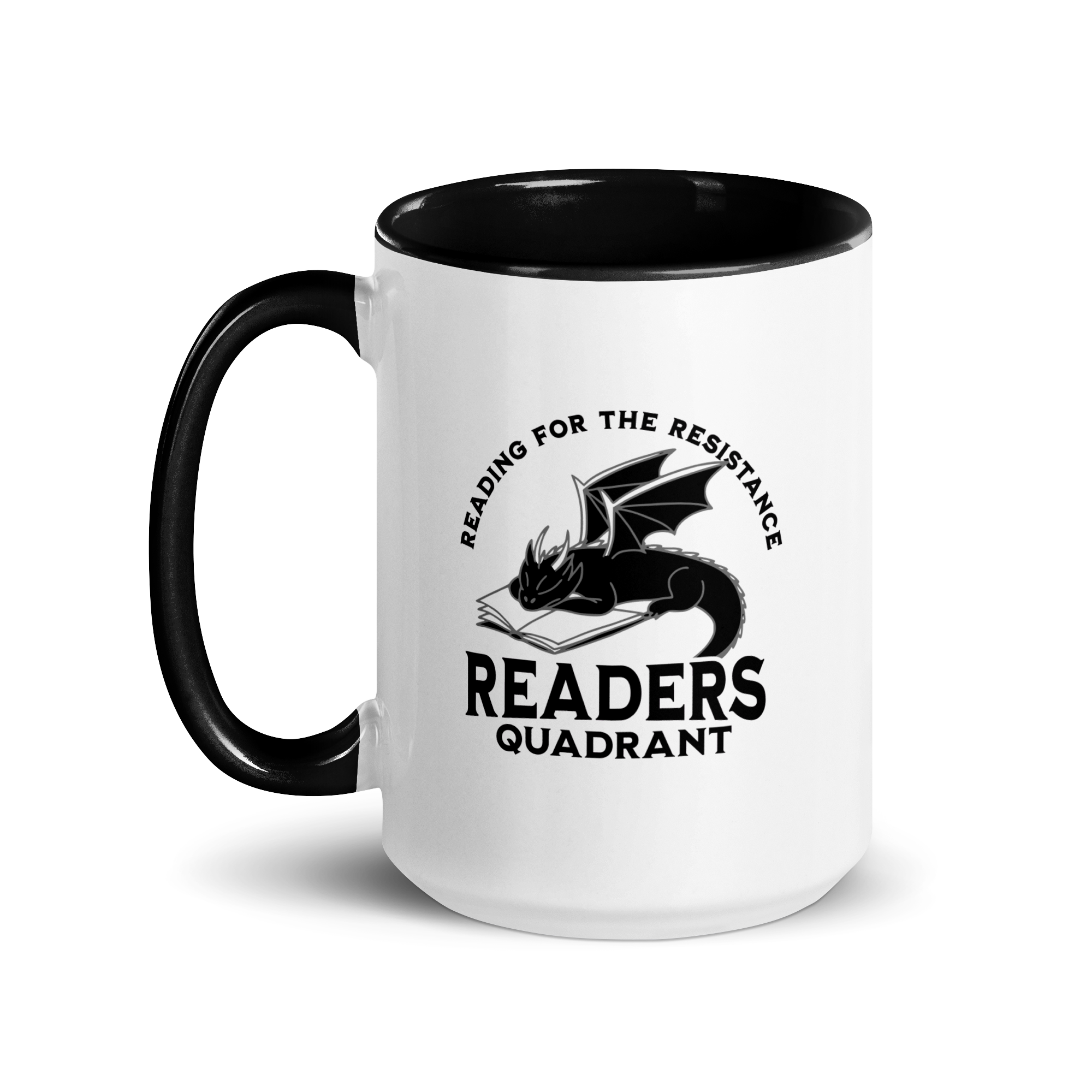 Readers Quadrant Resistance Mug with Color Inside (Black Dragon Readers Quadrant Resistance Mug with Color Inside (Black Dragon