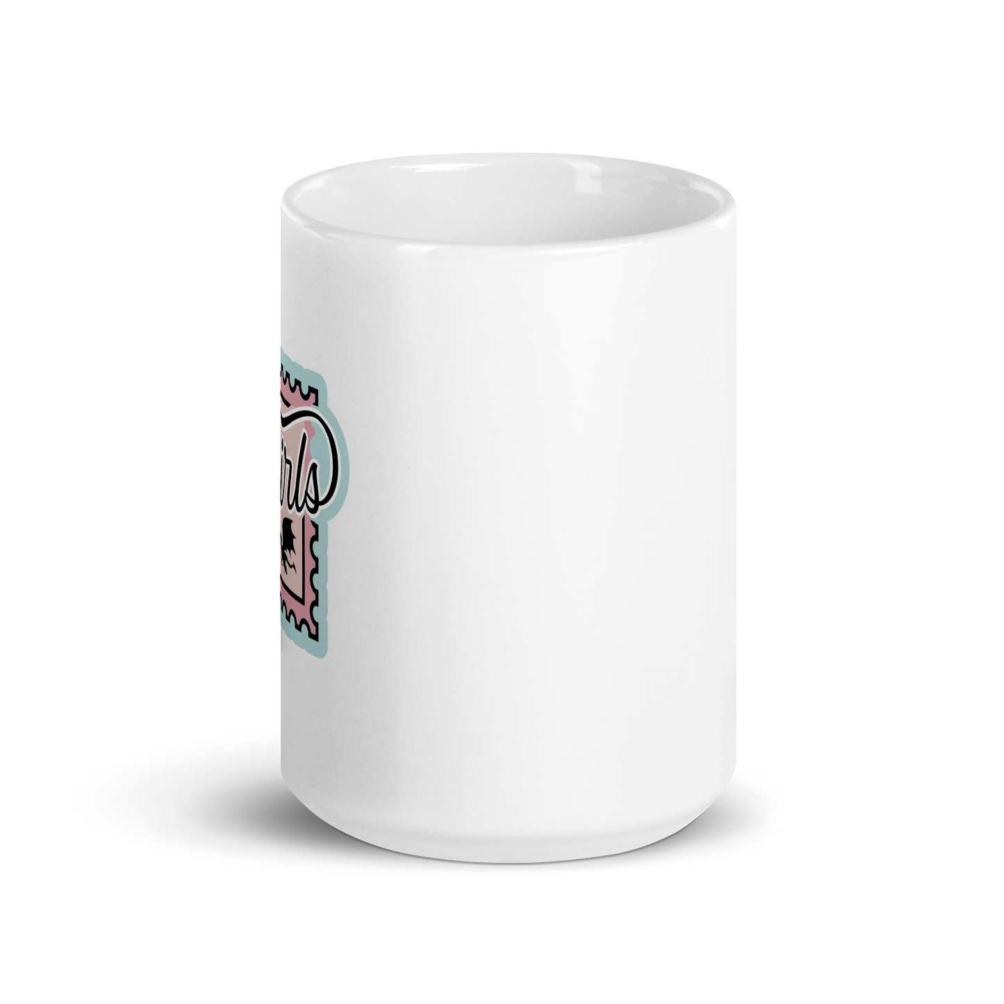 Flygirls Stamp White Glossy 15 oz Mug