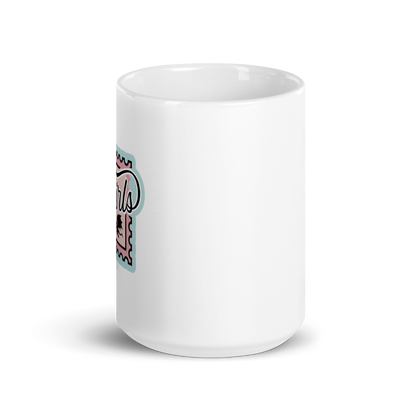 Flygirls Stamp White Glossy 15 oz Mug