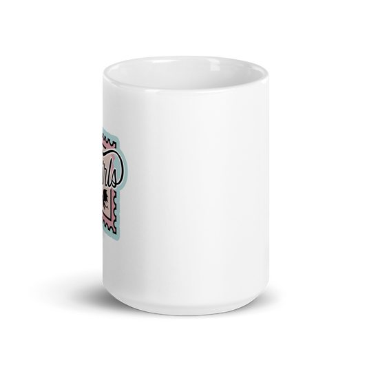 Flygirls Stamp White Glossy 15 oz Mug