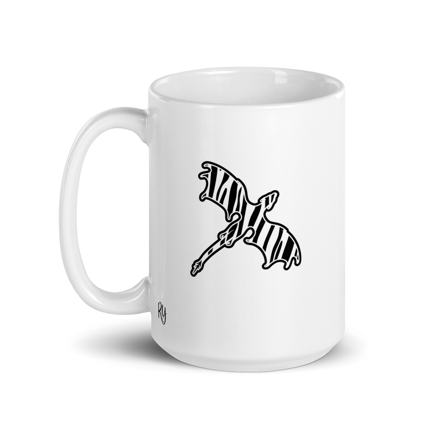 Zebra Dragon Glossy White 15 oz Mug
