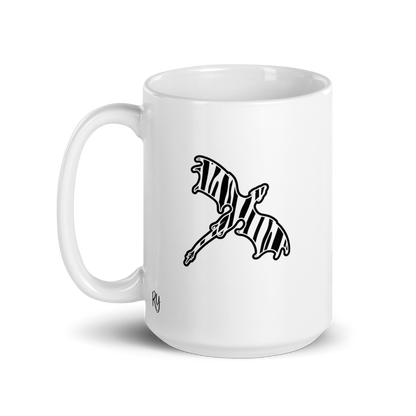 Zebra Dragon Glossy White 15 oz Mug