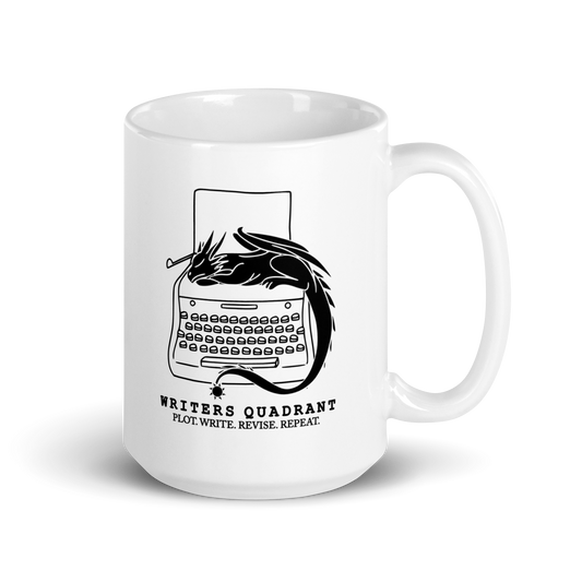 Writers Quadrant Typewriter Dragon Mug