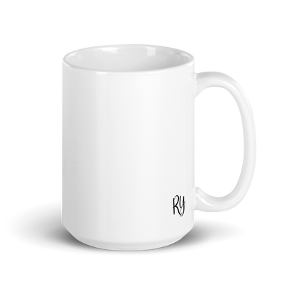 Flygirls Stamp White Glossy 15 oz Mug