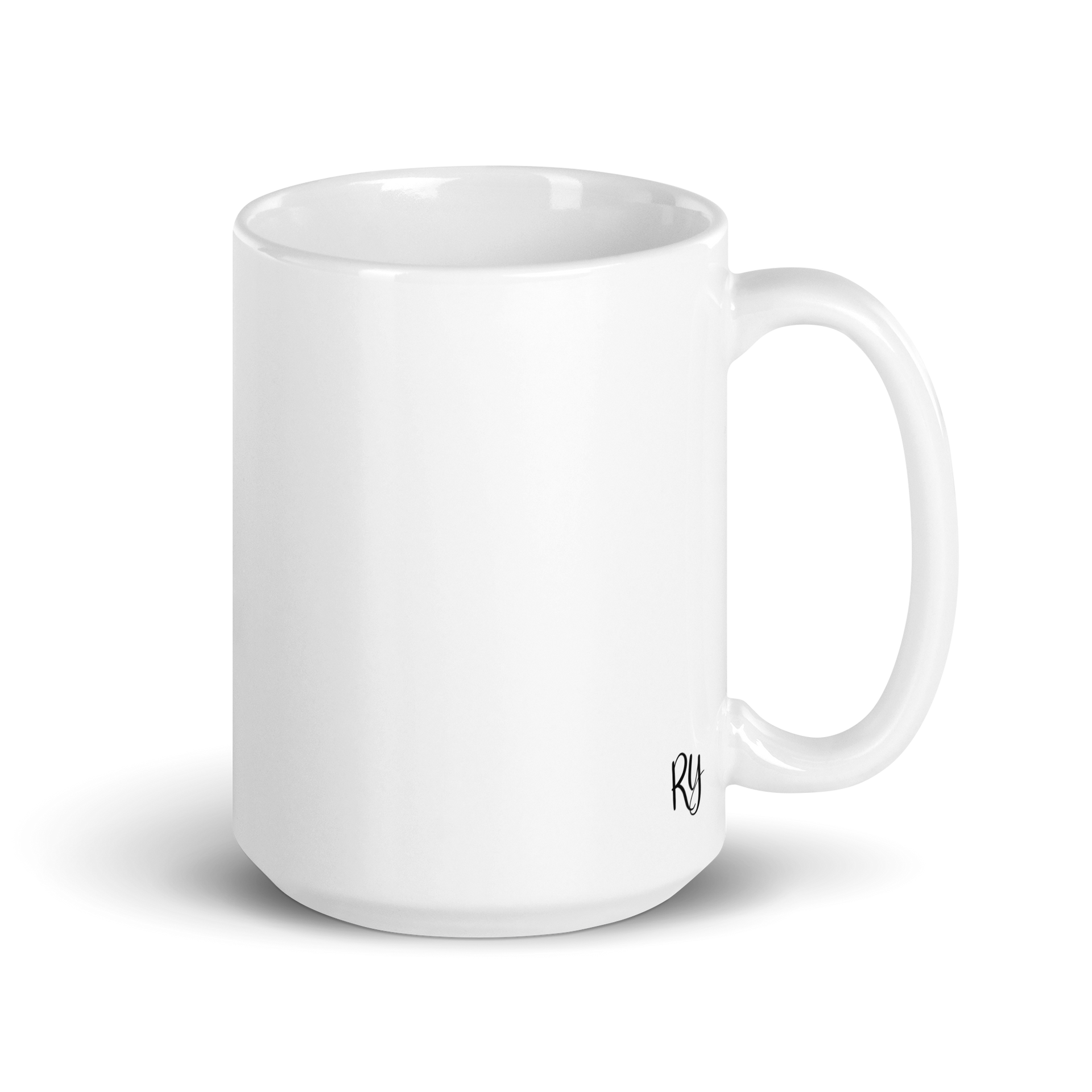 Readers Quadrant Resistance White Glossy 15 oz Mug (Black Dragon
