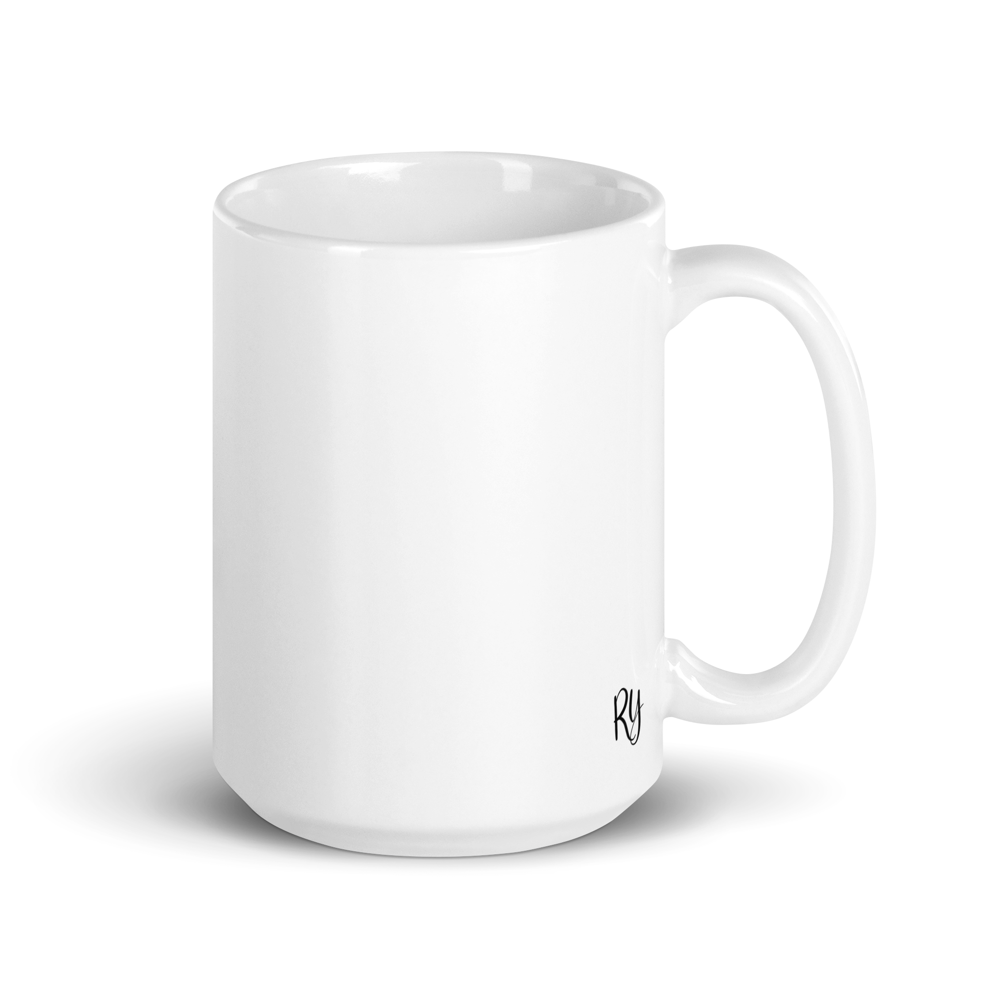 Readers Quadrant Resistance White Glossy 15 oz Mug (Black Dragon