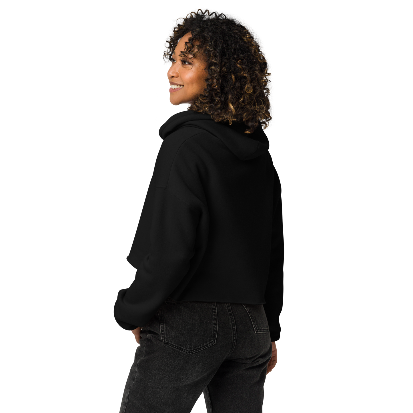 Flygirls Stamp Crop Hoodie (White Text)